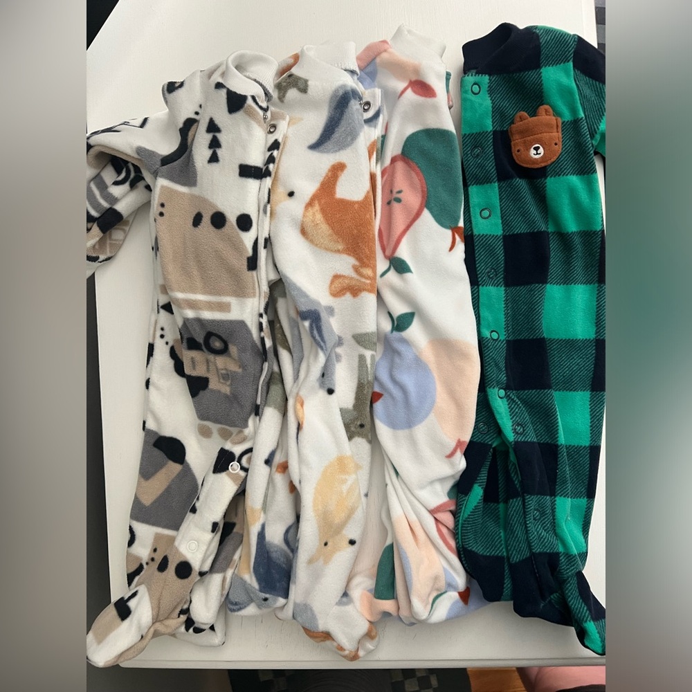 Carters Fleece Footed Pajamas - 4-pack